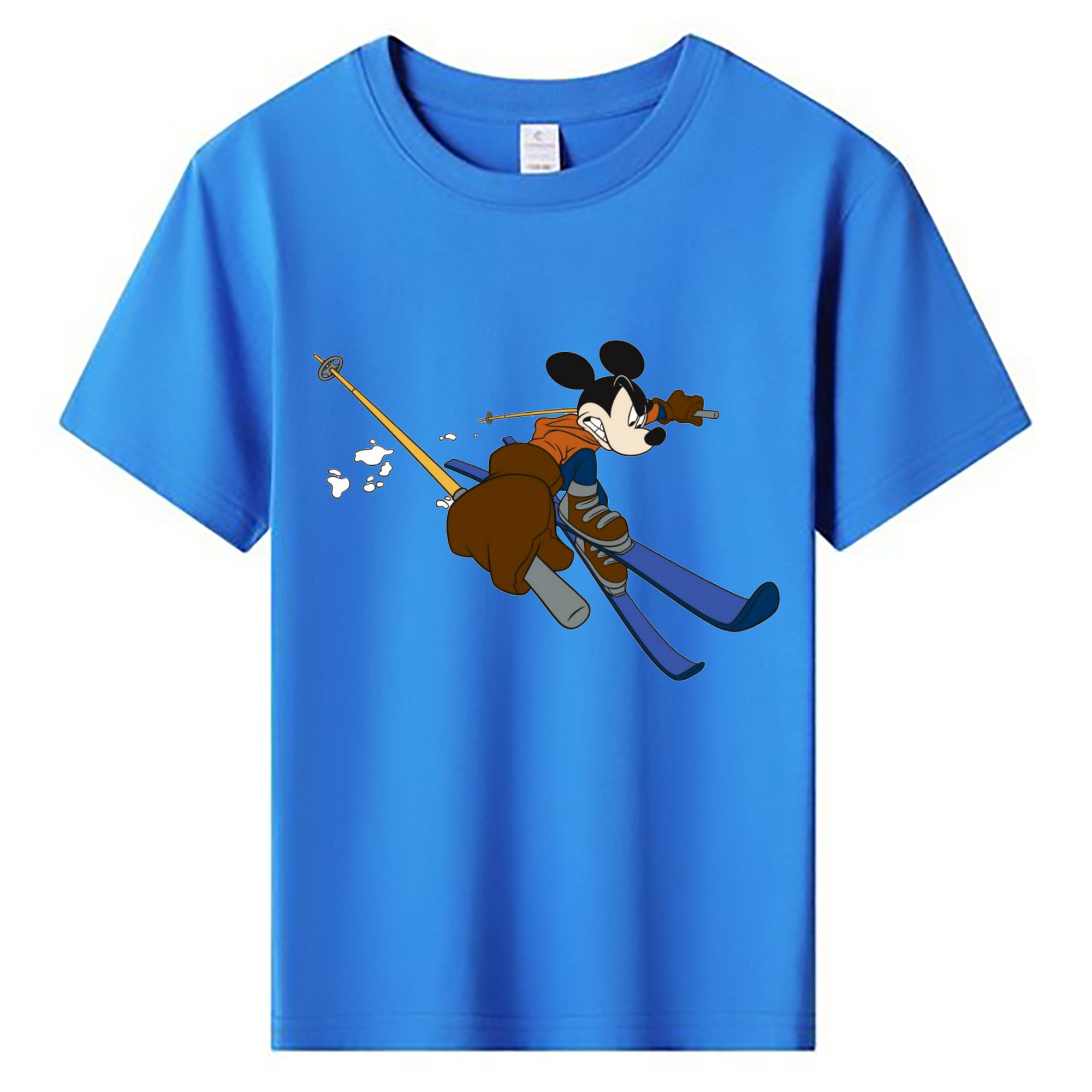 ミッキーマウス Mickey Mouse 綿100％キッズTシャツ（フロントプリント）